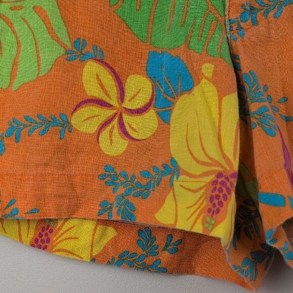 Polo Ralph Lauren Tropical Floral Shorts Size 8 Linen Blend Classic Summer - Picture 7 of 12